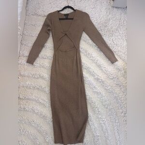 House of Harlow 1960 Brown Long Sleeve Dress
